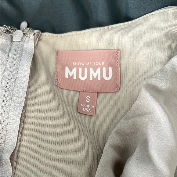 Show Me Your Mumu Beige One Shoulder Dress Size Small - Picture 2 of 10